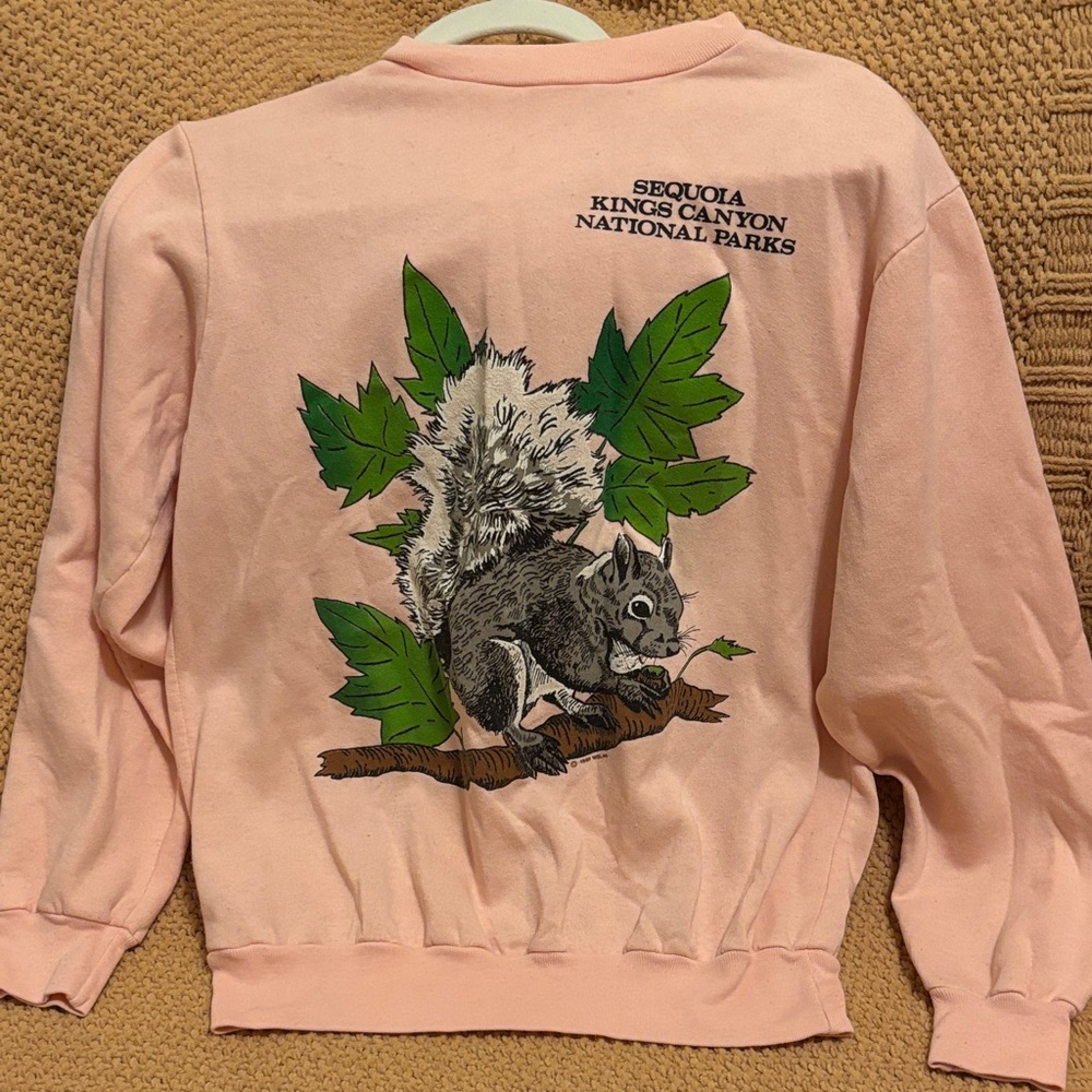 Sequoia Kings Canyon National Parks Pink Squirrel Sweatshirt